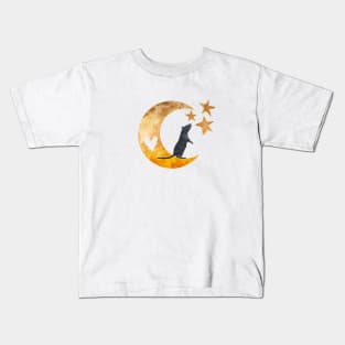 Rat Moon Art Kids T-Shirt